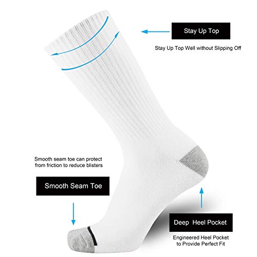 ONKE Max Full Cushion Crew Socks for Men M-XXL Athletic Work Boots Heavy Duty Steel Toe Thick Warm Moisture Wicking Control3