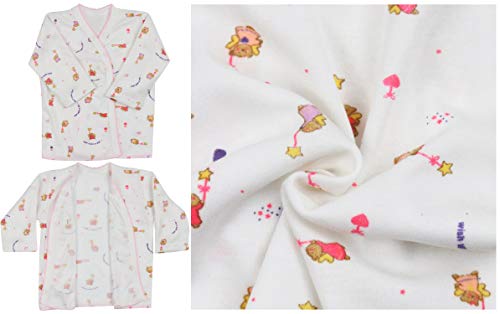 Image of ToBeInStyle Babies' 4 Pack Relaxed Fit Short or Long Sleeve Button Up Kimono Tee Swaddle Shirt