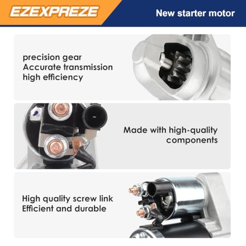 Image of Ezexpreze 19145 New Starter for Chrysler 200 15-17 & Jeep Cherokee 14-19, Renegade 15-20 & Fiat 500X 16-18 & Ram ProMaster City 15-20, L4 2.4L