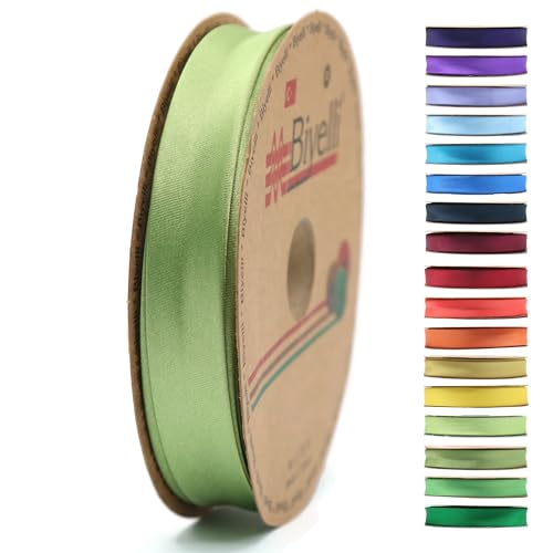 Image of Fold Satin Bias Tape - 99+ Colors - 3 /4 Inches Wide - 27 Yards - Fold Satin Binding Bias Ribbon Fabric Piping Bias Binding Tape for Sewing Clothing DIY BYS27