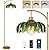 HTTDZM Glass Floor Lamp for Living Room,Bedroom,Mid Century Modern Standing Lamp with Remote,Dimmable Gold Tall Lamp Green Vintage Retro Arc Flower Floor Light Boho Bohemian
