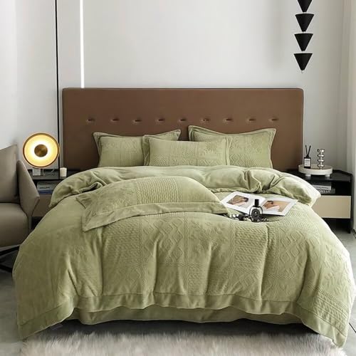 Parure de lit pour lit simple vert émeraude A56 idéal déco chambre - 2