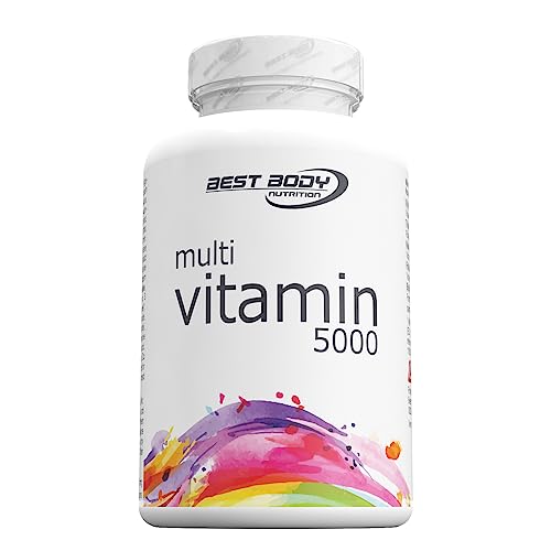 Best Body Nutrition Multi 5000 Kapseln – Multivitamin Tabletten 100 Stück/Dose – Vitamin B1, B2, B6, B12, C, E, Niacin, Folsäure, Biotin – Unterstützt Immunsystem – kann bei Müdigkeit unterstützen