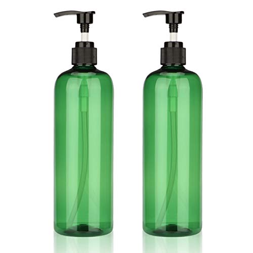 Driew Pump Bottle, Shampoo Pump Bottle 17oz Pack of 2 (Green)