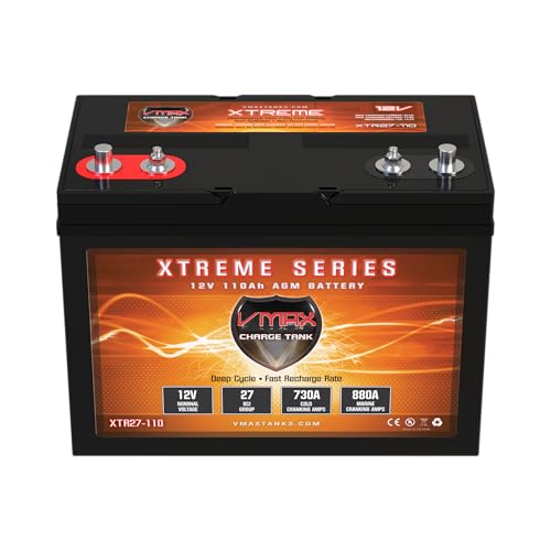 VMAX XTR27-110 AGM 12V 110Ah Sealed Marine Battery
