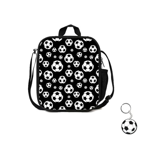 BOFYTR 2-Piece Football Lunch Bag and Keychain Set for Boys