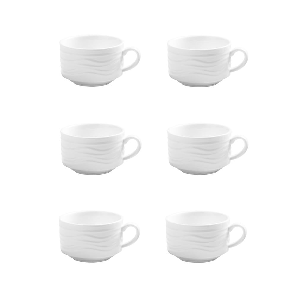 Lot de 6 tasses en porcelaine Melody Holst Porzellan blanche 0.20 l