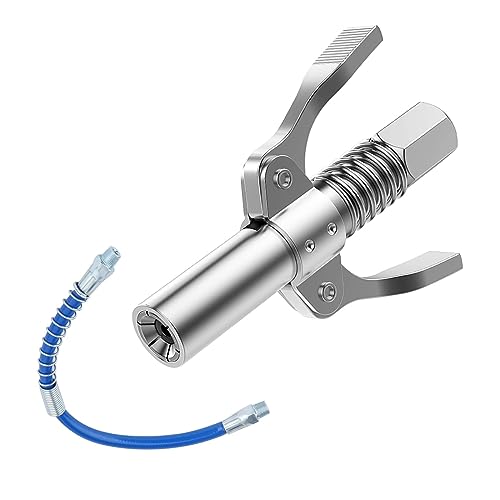 Ownkim Embout de Pompe à Graisse, Raccord Double Poignée avec Double poignée, Compatible avec Tous Types de Pompes à Graisse 1/8