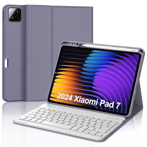 SENGBIRCH Funda con Teclado para Xiaomi Pad 7/7 Pro 11.2', Teclado para Xiaomi Pad 7 2025, Teclado...