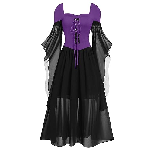 Adult Halloween Costumes 2023, Plus Size Cross Off-The Gothic Dresses Sexy Black Dress for Women Lydia Deetz Costume Plus Size Renaissance Dress Plus Size Goth Dress