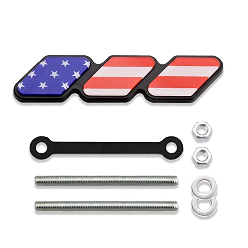 Image of Grille Decor Badge, Tri-Color Grille Insert Trims | Tri-Color Grille Badge Emblem Decoration Accessories Car Truck Label Fit for Most Vehicles