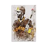 野球選手 トニー・グウィン 壁装飾 絵画 スポーツ ポスター ポスター 装飾画 キャンバス 壁アート リビングルーム ポスター 寝室 絵画 フレームなしスタイル 08x12インチ(20x30cm)