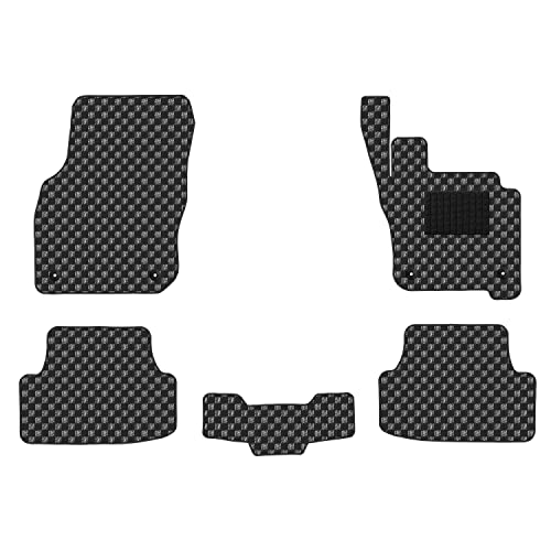 Aviles フォルクスワーゲン ゴルフ8 ゴルフヴァリアント ゴルフGTI ゴルフR CDD系 フロアマット【16色から選択】(ゴルフ8 ガソリン,07:SMALLチェック × グレー)