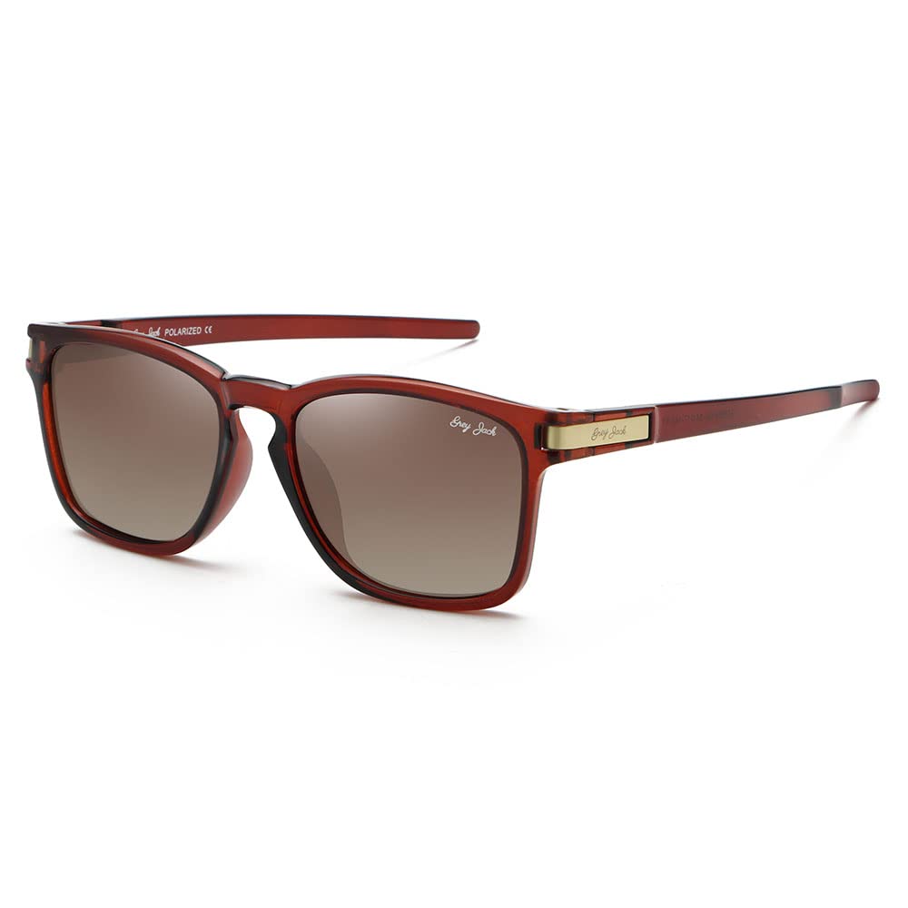 grey jack TR90 Sports Polarized Sunglasses for Men Women,Lightweight Square Classic Retro Sun Glasses GJ1902-picture-52