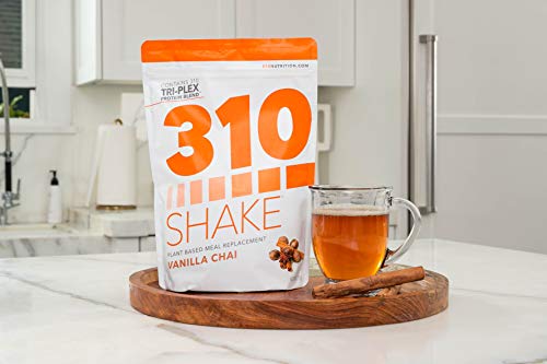 Vanilla Chai Meal Replacement | 310 Shake Protein Powder is Gluten and Dairy Free, Soy Protein and Sugar Free | Includes 310 Shaker and Free Recipe eBook | 28 Servings