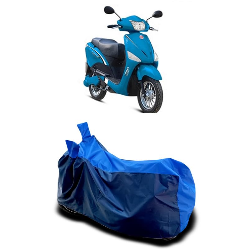 Image of DUFFEL-Two Wheeler Bike Body Cover Compatible for Hero Electric Optima Bs6 Heat Protectio /UV-Rays /Birds Dropping /DustProof /Waterproof All Variants [Nevay Blue]