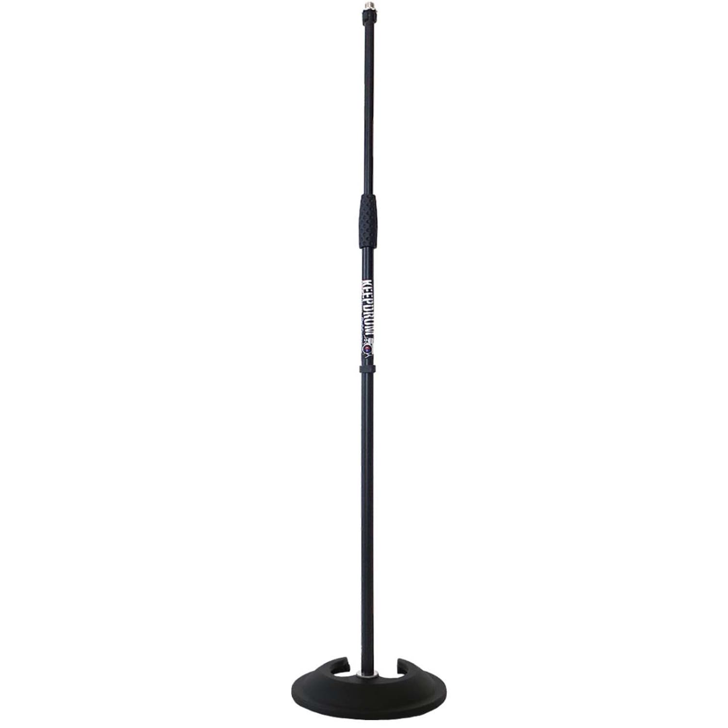 keepdrum MS096 - Soporte de micrófono recto extensible con base de hierro fundido + pinza universal para micrófono