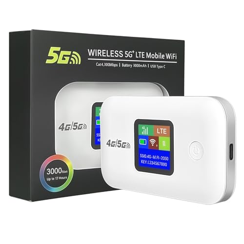 4G/5G LTE WiFi Router Portable Wifi Travel Router with SIM Card Slot Mobile WiFi 150Mbps Speed UsersMobile WiFi Router Dongle Connects Up to 10 Devices High Compatibility