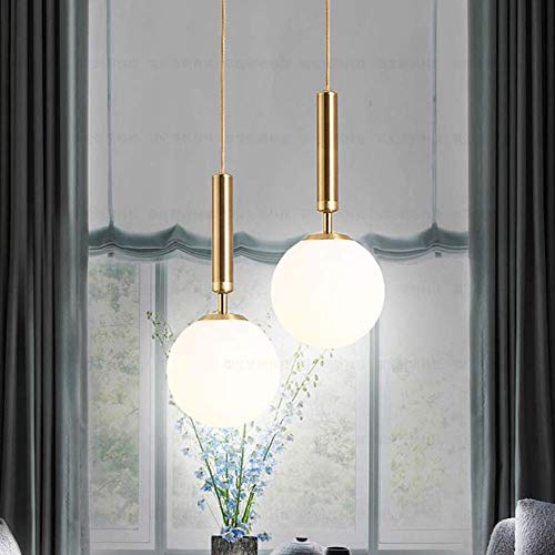 Lámpara de techo moderna para comedor en cristal y metal ajustable 7