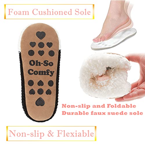 Image of The Metluks Cute Animal House Slippers, Warm Fuzzy Slipper Socks with Grippers Non Slip, Cozy Funny Gifts