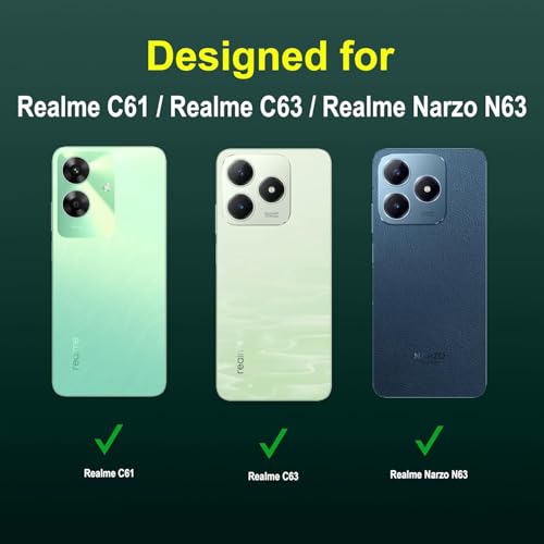 Image of Back Cover for Realme C61 4G / Narzo N61 4G | Full Camera Protection | Premium Liquid Silicon Case | Flexible Bumper Case for Realme C61 4G / Narzo N61 4G (Dark Blue)