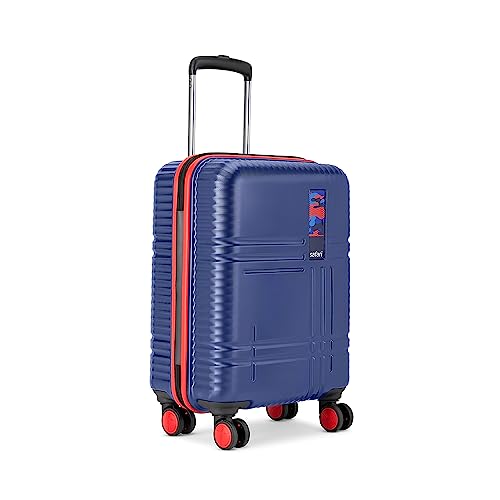 Safari Zany 55 cms Small Cabin Polycarbonate Hardsided 8 Wheels Luggage/Suitcase/Trolley Bag with TSA Lock (Midnight Blue)