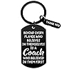 Coach Appreciation Gift Thank You Keychain Gift for Hockey Baseball Soccer Football Volleyball Team Fitness Instructor
