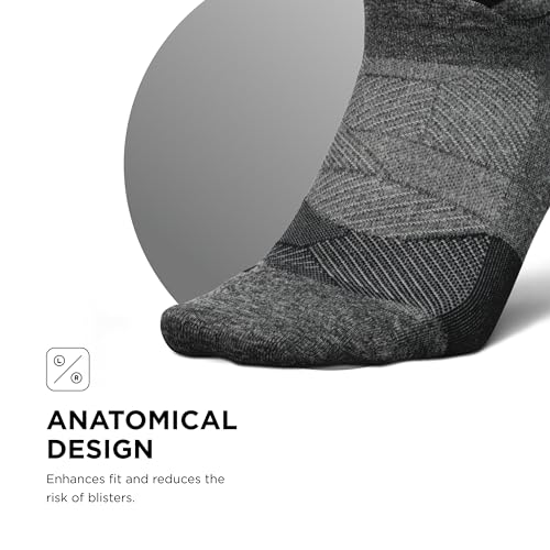 Feetures Elite Ultra Light Cushion Ankle Socks - Sport Sock with Targeted Compression - New Gray, S (6 Pair)4