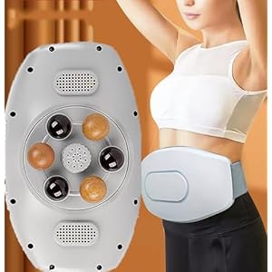 Electric Abdominal Massager, Bianstone Belly Rubbing Instrument, 3 Levels of Intensity Adjustment, Intelligent Timing, for Belly, Legs, Neck