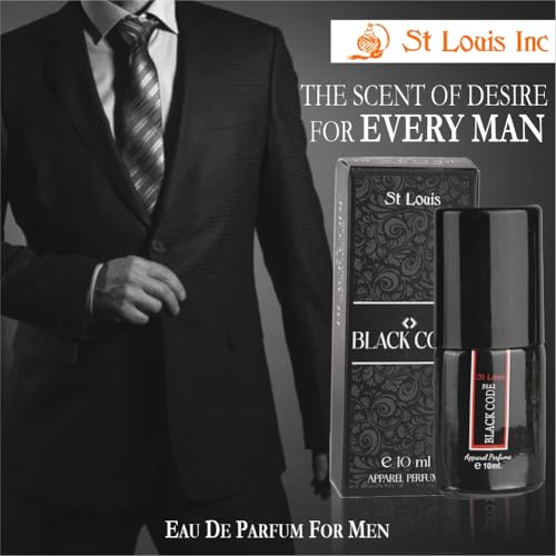 Image of St Louis Black Code Original Eau De Parfum 10 ml | Long-Lasting Fragrance for Men & Women | Ideal Gift for Birthdays, Anniversaries & Special Occasions Best Gift