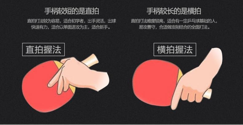 练习球拍时尚横拍乒乓球拍初学训练乒乓球拍套装博力王子 (直拍)