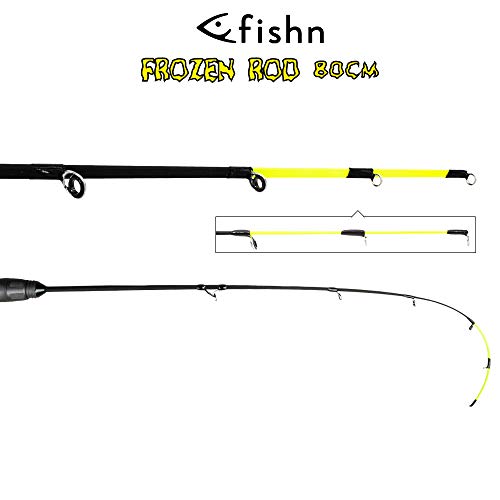 FISHN FROZEN Eisangel – Eisrute – Eisangelrute – Länge: 80cm – hohe Belastbarkeit – handlich und leicht – Carbon - zum Angeln auf alle Fischarten wie Raubfische - Hecht, Barsch Zander, Forelle - Image 3