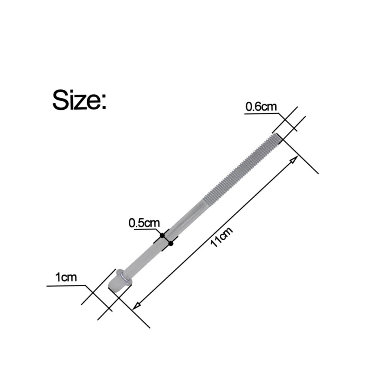 SUPVOX Drum Tension Rod Receiver Chrome Drum Lugs Screws for Bass Snare Hardware