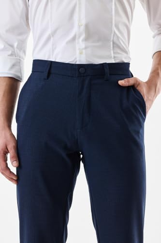 Image of SNITCH Men Chinos | Slim Fit Mid Rise Solid Pattern | Cotton Blend with Medium Stretch & Smooth Texture | Button & Zip Closure for Casual & Street Wear