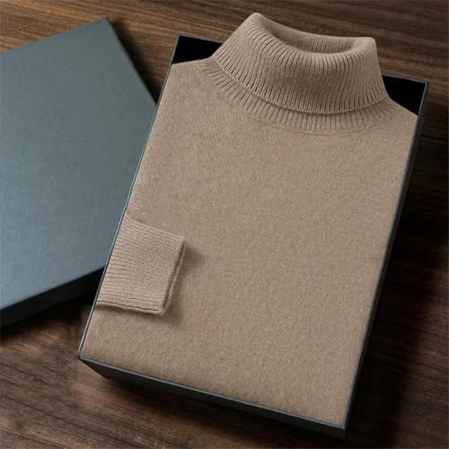 Disimlarl Men Casual High Collar Wool Sweater Loose Pullover Knitted Sweaters Warm Thicked2
