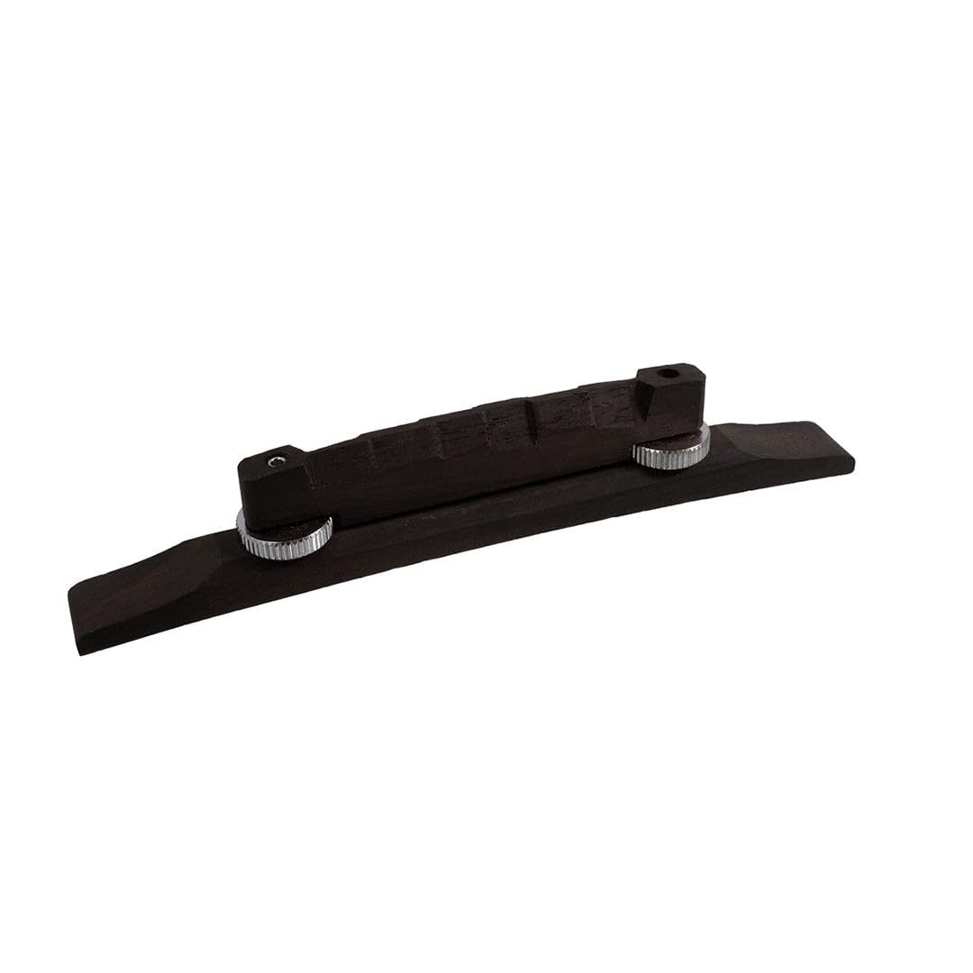 Allparts GB-0501 Compensated Bridge and Base for Archtop Rosewood/Nickel
