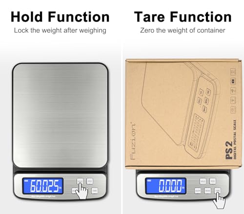 fuzion digital shipping postal scale - 88lb x 01oz stainless steel platform 5 units holdtarepcs counting easy calibration large lcd scale for packages all-in-1 shipping scale