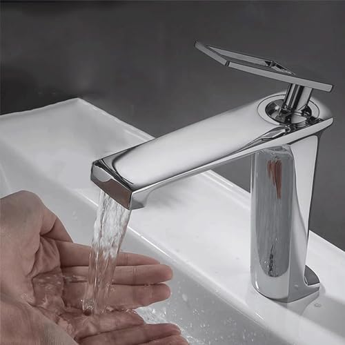 Grifo monomando para lavabo de bano con dos mangueras de flujo regular 3