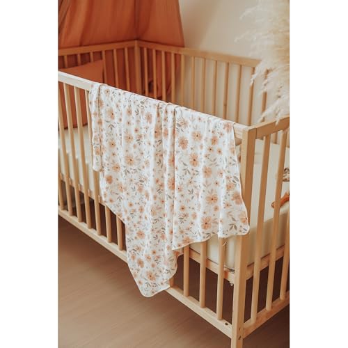 Image of Konssy Baby Girl Newborn Receiving Blanket with Headband Set Baby Swaddle Nursery Swaddle Wrap