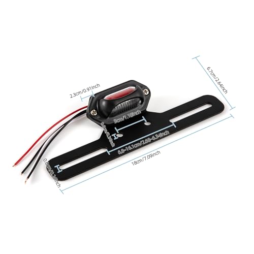 Feu arriere moto LED feu stop feu de plaque dimmatriculation homologue E24 - 2
