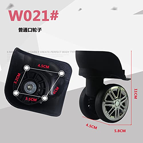 Luggage Suitcase Wheels Swivel Wheel Replacement Travel Suitcase Wheels Plastic Bearings Repair Set for Luggage Kits Pack of 2 (BJ-021)2