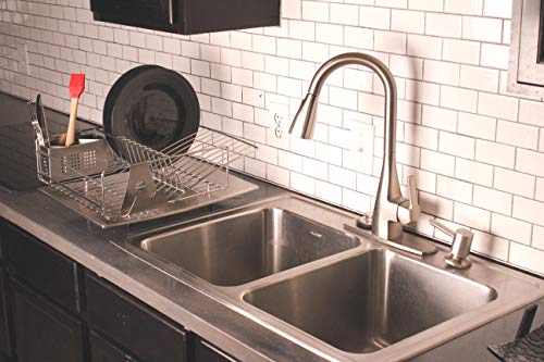 ZOJILA Rohan All Stainless Steel Dish Rack, Drain board and Utensil Holder, Self Draining