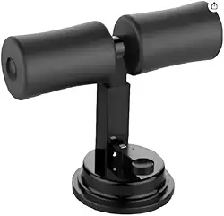 Aparelho Abdominal Portátil de Ginástica, Preto, Borracha Nitrílica, 17cm x 25cm, Sistema de Resistência Ajustável, para Exercícios em Casa e Escritório