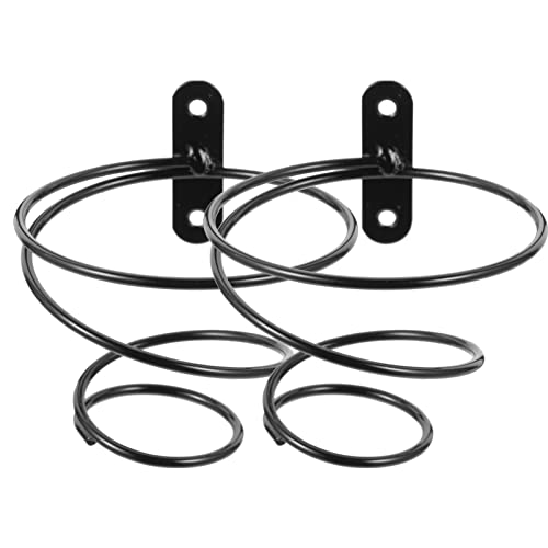 Hemoton 2pcs Wall Mounted Wine Rack Stylish Single Bottle Holder Modern Wine Storage for Kitchen Bar Dining Room Decorative Spiral Design for Home Organization