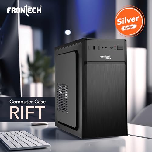 FRONTECH RIFT Silver Series Cabinet/Computer Case with HD Audio | ATX/Mini ATX Compatible | 2 Front USB - 2.0| Front Audio | Ideal for Home/Office... - Image 2