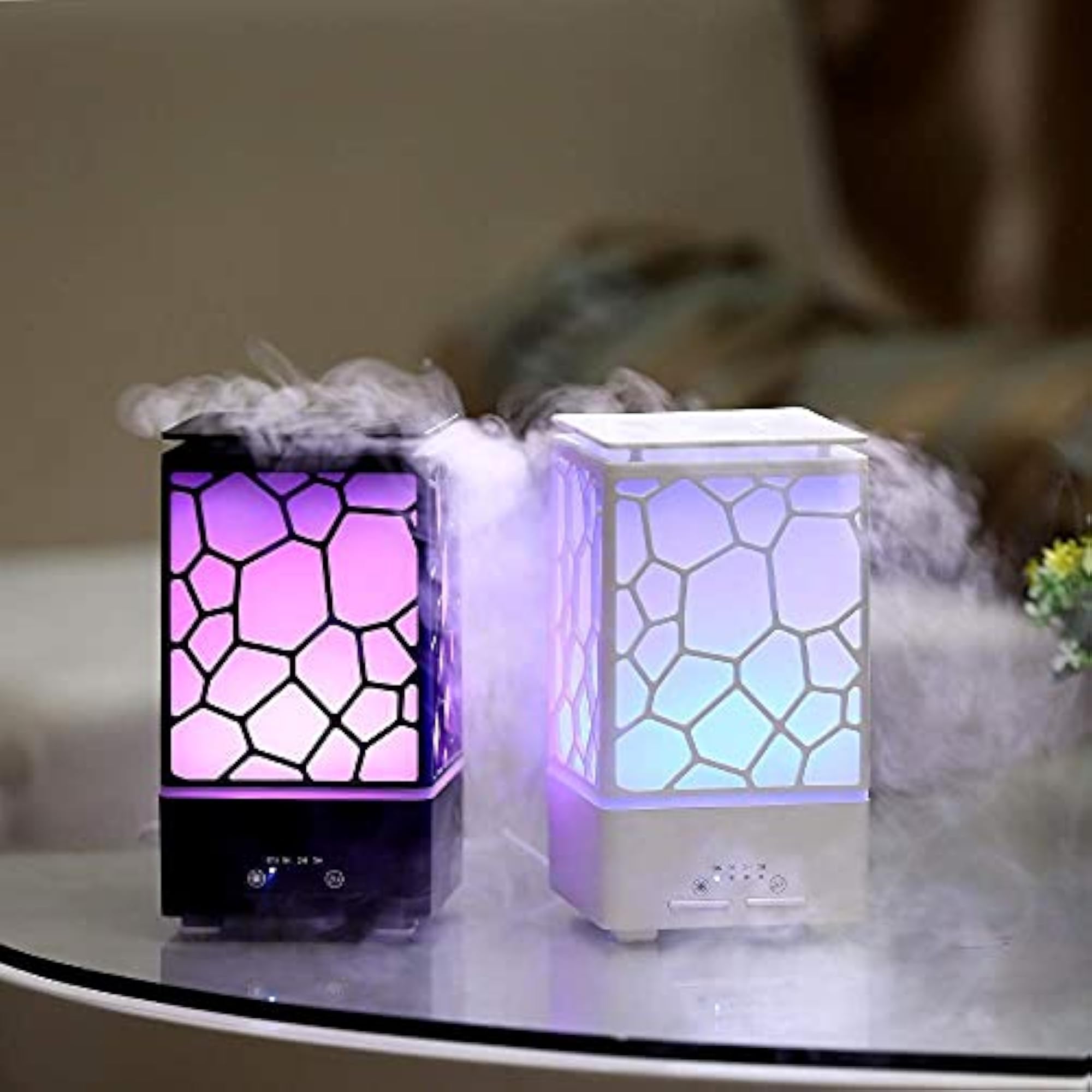 Essential Diffuser Water Cube with LED Night Light