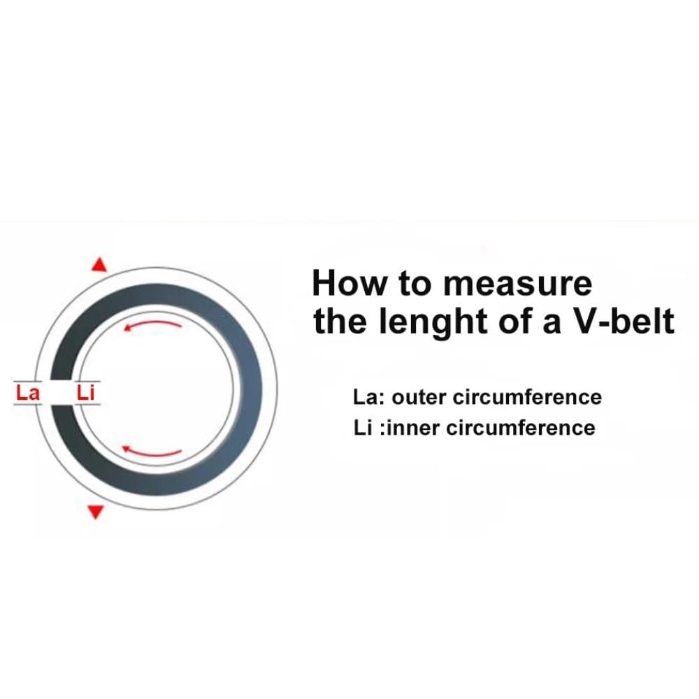 3VX VBelt Trasportatore in Gomma Trasportatore 10x8mm Efficiente Trasmissione di Potenza 1pz (962mm) per Macchinari Industriali HeavyDu Prestazioni Massima Efficienza
