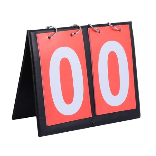 Marcador manual doble cara para baloncesto rojo miniatura 1