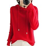 [マリアマーファ] 6色展開 ソフトタッチ ニット パーカー レディース トップス きれいめ 秋 冬 韓国 春物 春秋 春用 無地 オオキイ ビジネス オシャレ カワイイ ユッタリ 大きいサイズ 大きめ 長袖 オフィス 体型カバー おしゃれ かわいい 上着 シンプル シンプルシャツ 学生 オーバーサイズ カラフル カジュアル ゆったり おおきい オーバー フーディ― レッド 3A-M07-RDXL