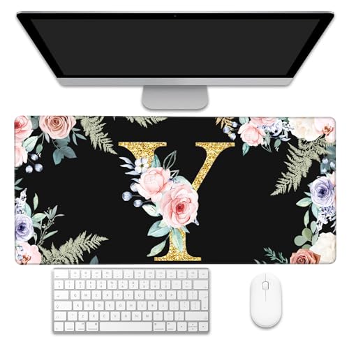 Tapis de souris de jeu antidérapant à bords cousus pour clavier